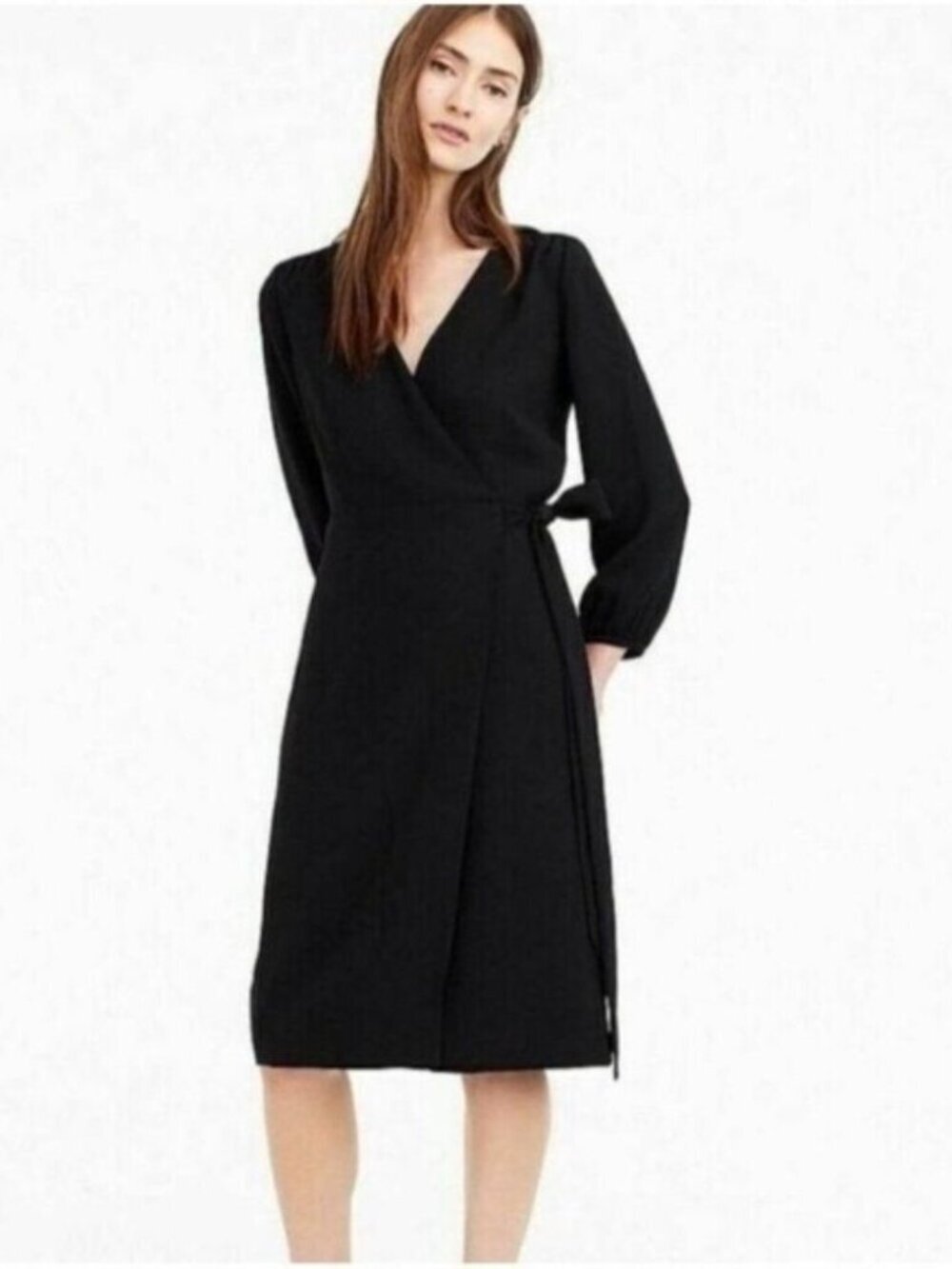 J. Crew Wrap dress in 365 Crepe Black 0 #A3084